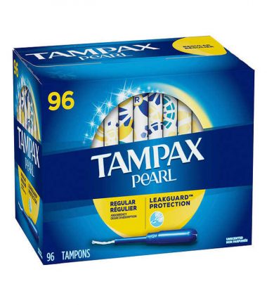 Tampax Pearl Regular Tampons, 96-pack