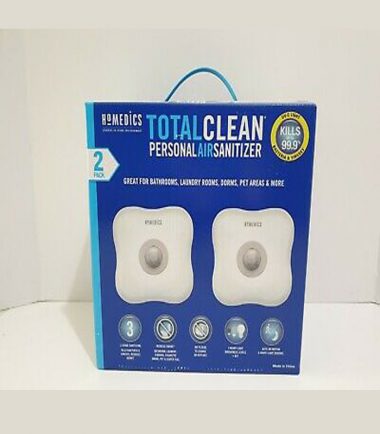 HoMedics Total Clean Personal UV Air Sanitizer 2 PACK