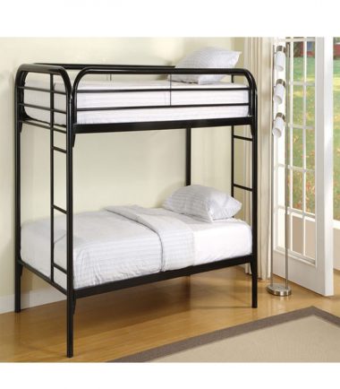 100% METAL TWIN OVER TWIN BUNK BED