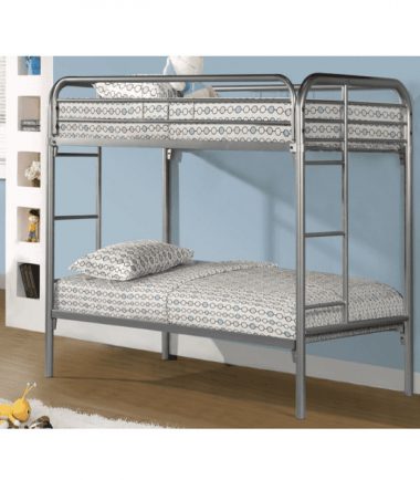 100% METAL TWIN OVER TWIN BUNK BED