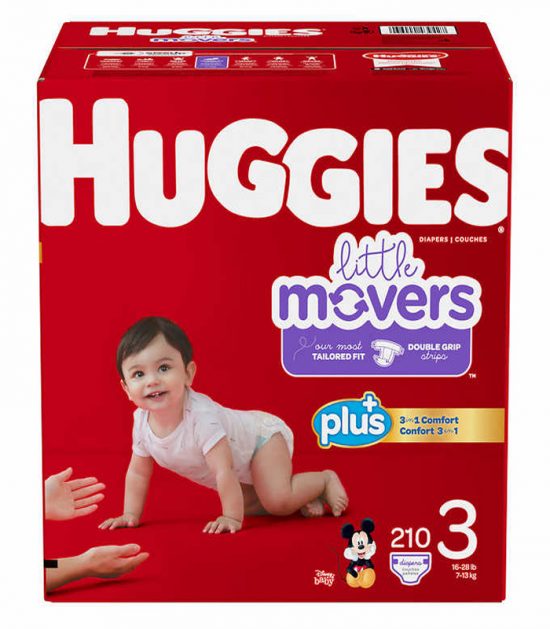 Huggies Little Movers Plus, Size 3, 210-pack