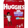 Huggies Little Movers Plus, Size 4, 186-pack