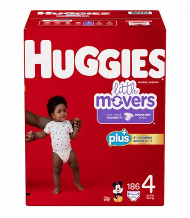 Huggies Little Movers Plus, Size 4, 186-pack