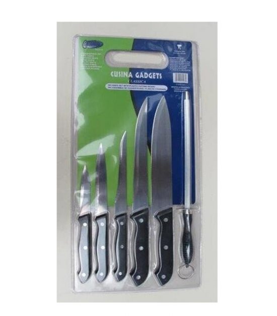 7 PC KNIFE WITH CUTTING BOARD SET