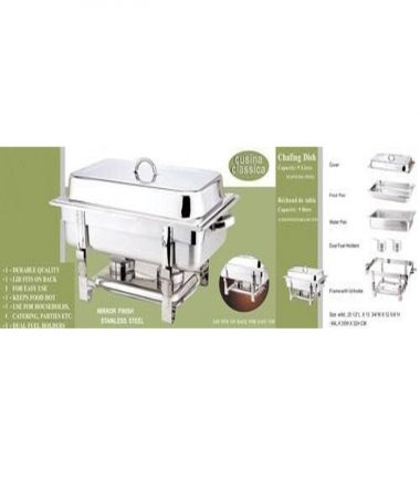 9LT. CHAFING DISHES W/LID STAINLESS STEEL