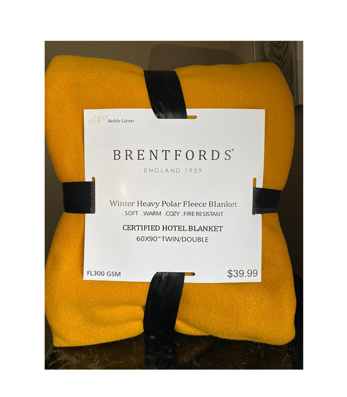 SOFT POLAR FLEECE FIRE RESISTANT BLANKET Noble Linen