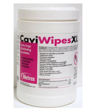 CaviWipes X-Large (9” x 12”), 65 wipes per canister