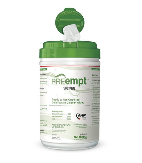 Pre-Empt Virox Hydrogen Peroxide Surface Disinfectant Wipe | 160 per Tub