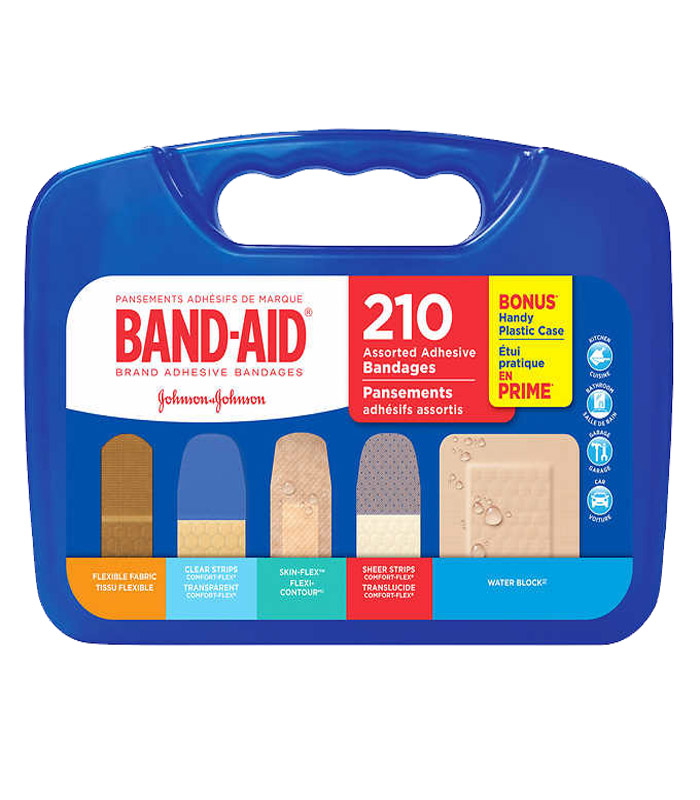 Band-Aid Flexible Fabric, Assorted Adhesive Bandages Family Pack, 50 Count