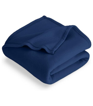 60X90″ NAVY BLUE POLAR FLEECE FIRE RESISTANT BLANKET